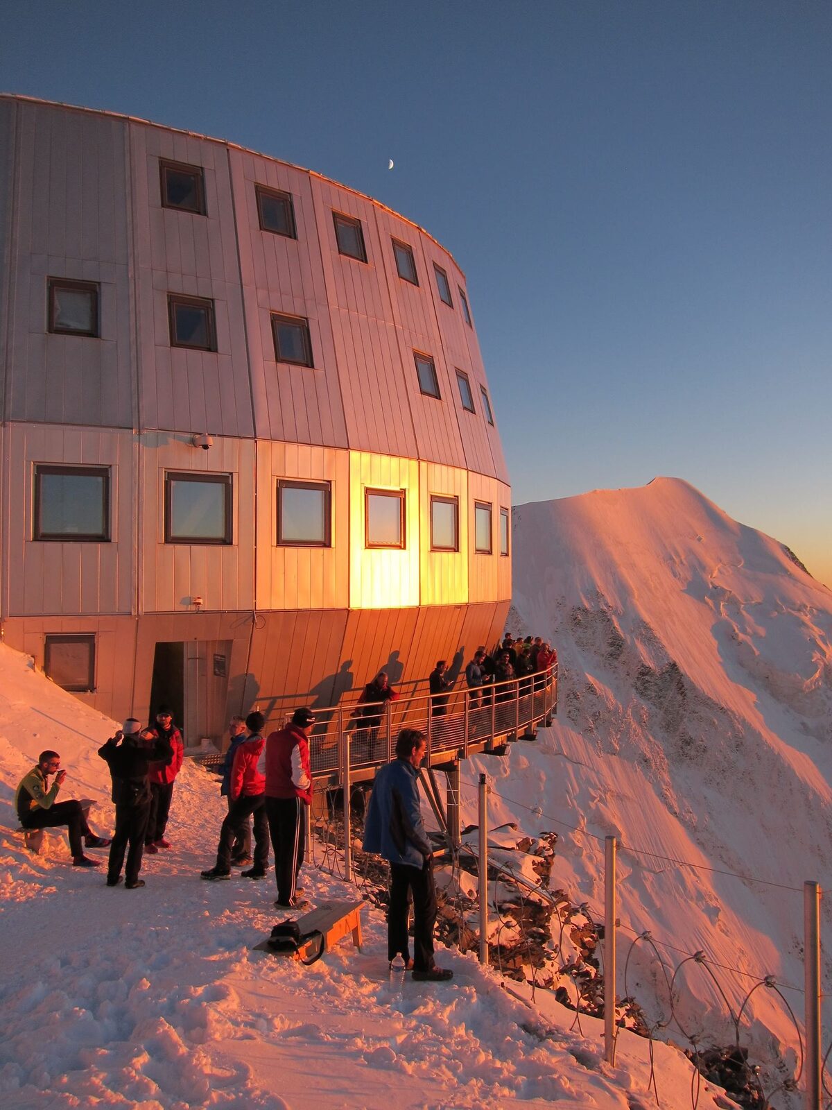 The Goûter hut on the Mont Blanc route